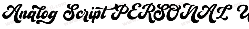 Analog Script PERSONAL USE字体转换